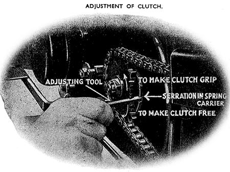 Adjustment of clutch
