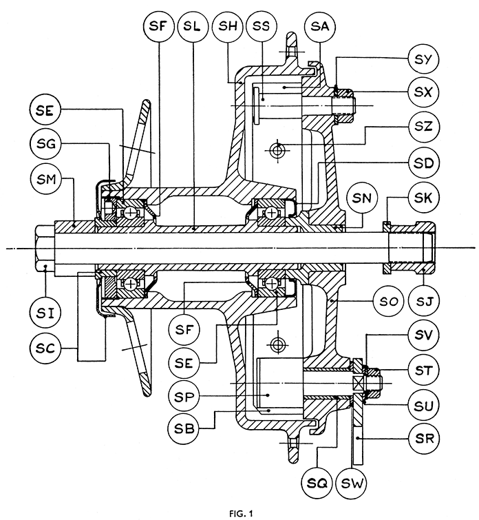 f484 11r fig 1 front hub sectional view