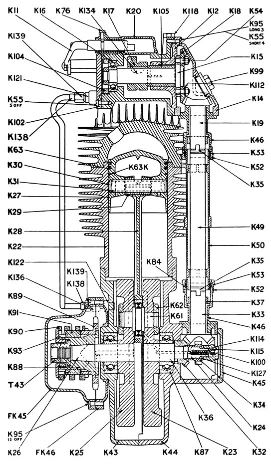 Internal engine parts diagram