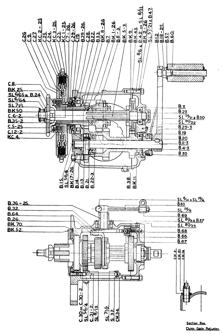 Gearbox parts diagram