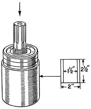 F62/1R Fig 43 Bush for use while pressing out the bevel pinion