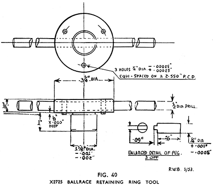 Fig 40 X2725 ballrace retaining ring tool